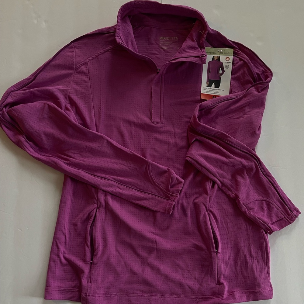 Mondetta Magenta Long-Sleeve 1/4 zip Top